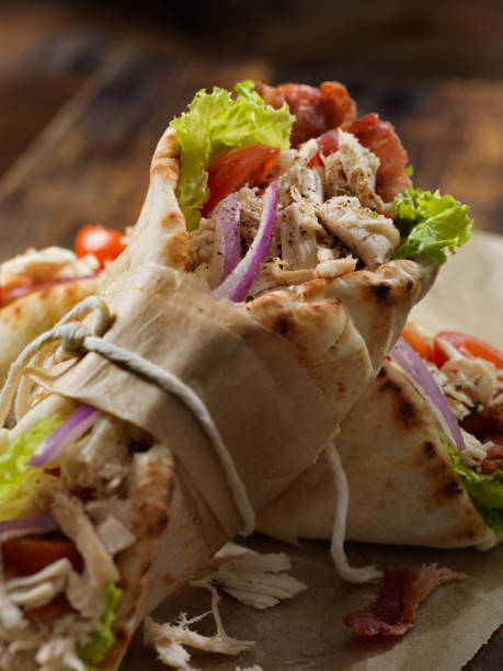 istock Roast Chicken BLT Pita Wrap 1220217117