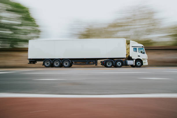 istock Lorry Traffic Transport in motion 1220218325