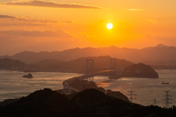 istock Onaruto bridge at sunset in Japan 1220223752