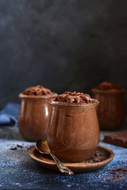 istock Homemade delicious chocolate mousse 1220227039