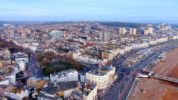 istock Brighton Pier in England - aerial view 1220228537