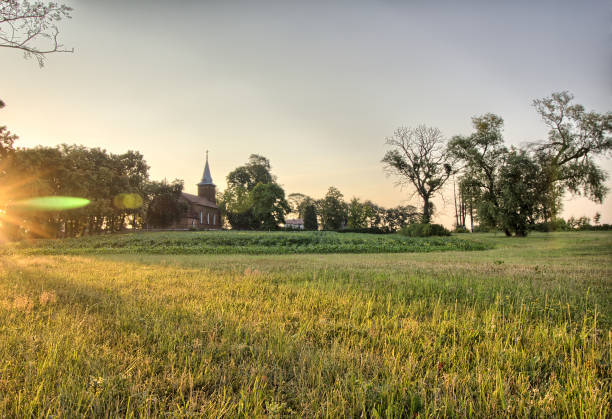 istock Catholic church at sunrise - Poland 1220236950