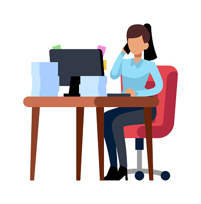 Businesswoman Characters Young Business Woman Professional Working In  Office Girl Employee Cartoon Vector Set Stock Illustration - Download Image  Now - iStock