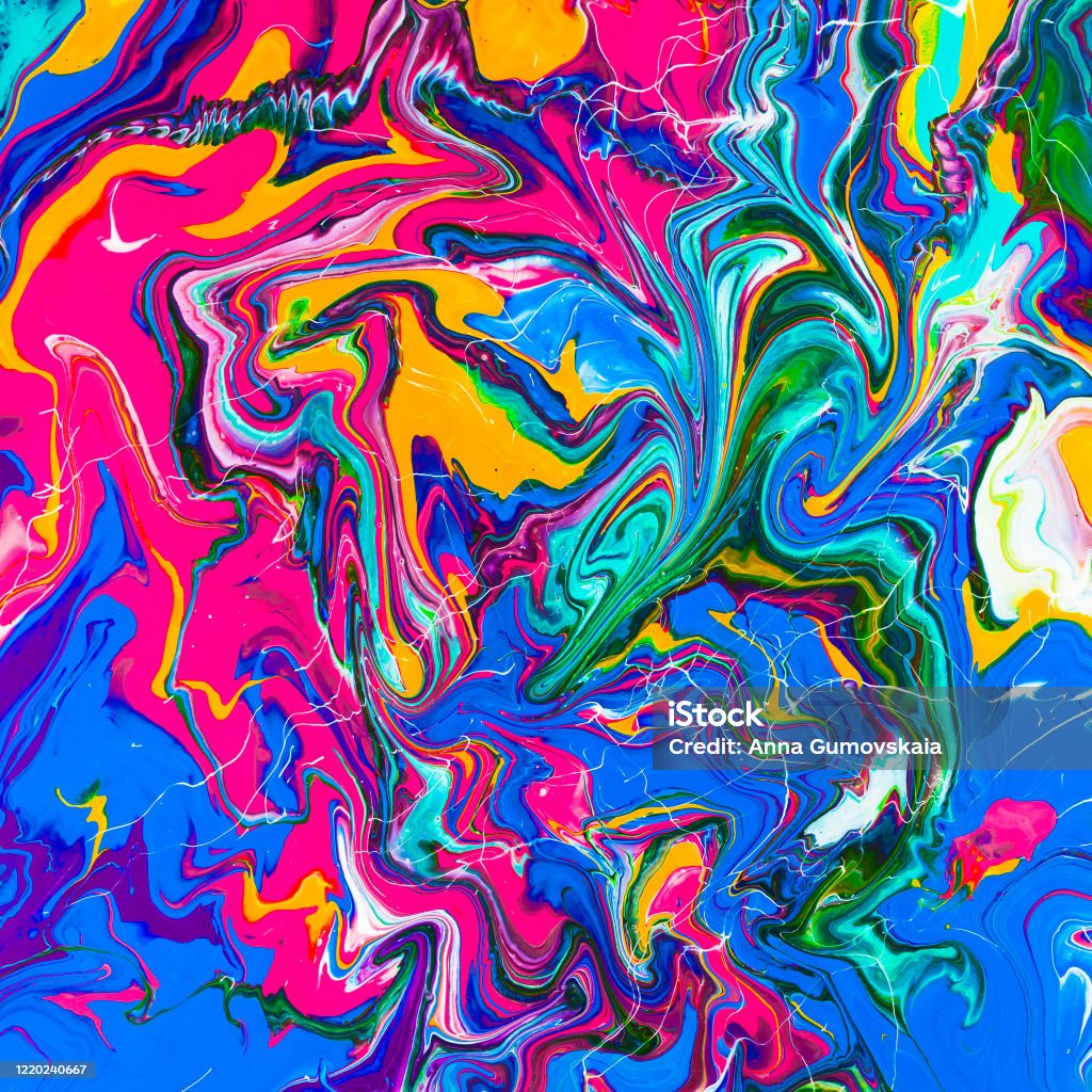 Fluid Art Abstract Colorful Background Wallpaper Mixing Paints Modern Art  Stock Photo - Download Image Now - iStock