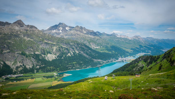 istock View over Lake Silvaplana in Switzerland 1220244563