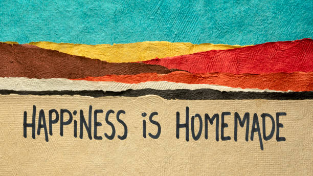 istock happiness is homemade - inspirational note 1220247361