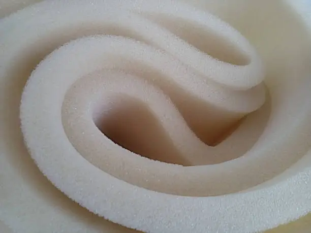 Photo of white sponge foam roll