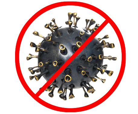 concept of no coronavirus sign