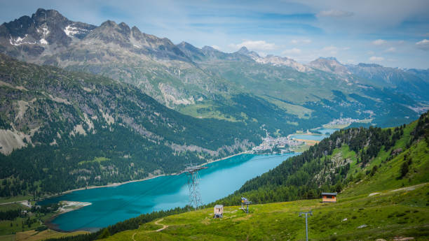 istock View over Lake Silvaplana in Switzerland 1220255561