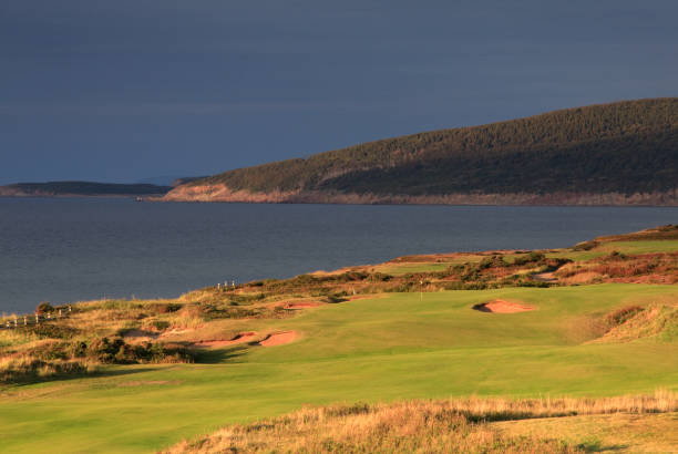 istock Beautiful Links Golf Course by the Sea 1220255649