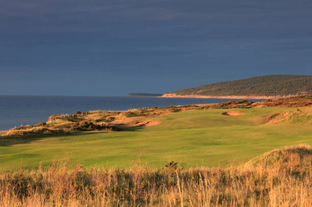 istock Beautiful Links Golf Course by the Sea 1220255657