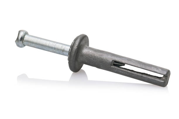 istock Metal nail dowel isolated on a white background. Photo Stacking 1220257432