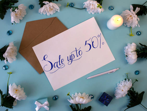 istock Card, banner, pattern for a discount of 50 percent 1220262590
