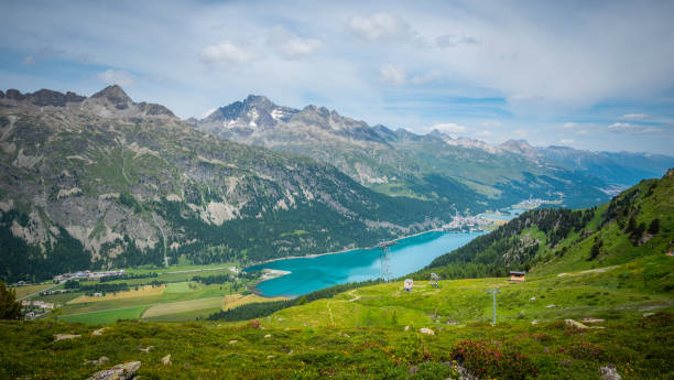 istock View over Lake Silvaplana in Switzerland 1220264275