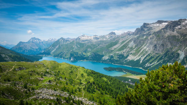 istock View over Lake Sils in Engadin Switzerland 1220266652