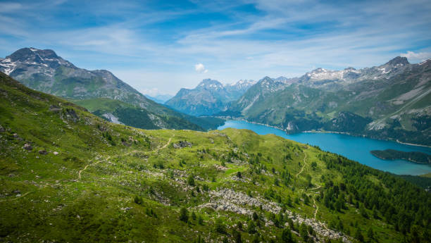 istock View over Lake Sils in Engadin Switzerland 1220266889