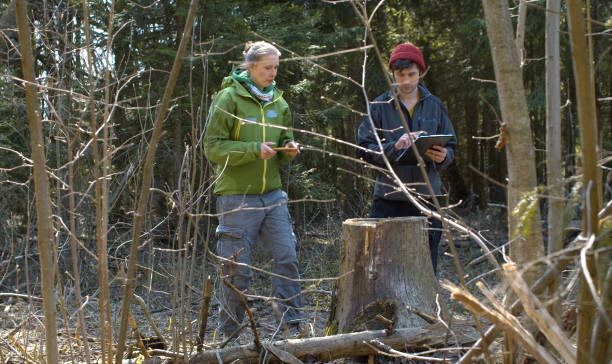 Two eco activists in the forest