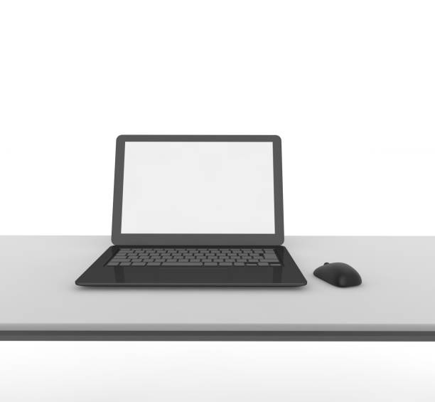 istock Laptop on the desk. Use a laptop computer while working from home. 3D rendering darling 1220269012