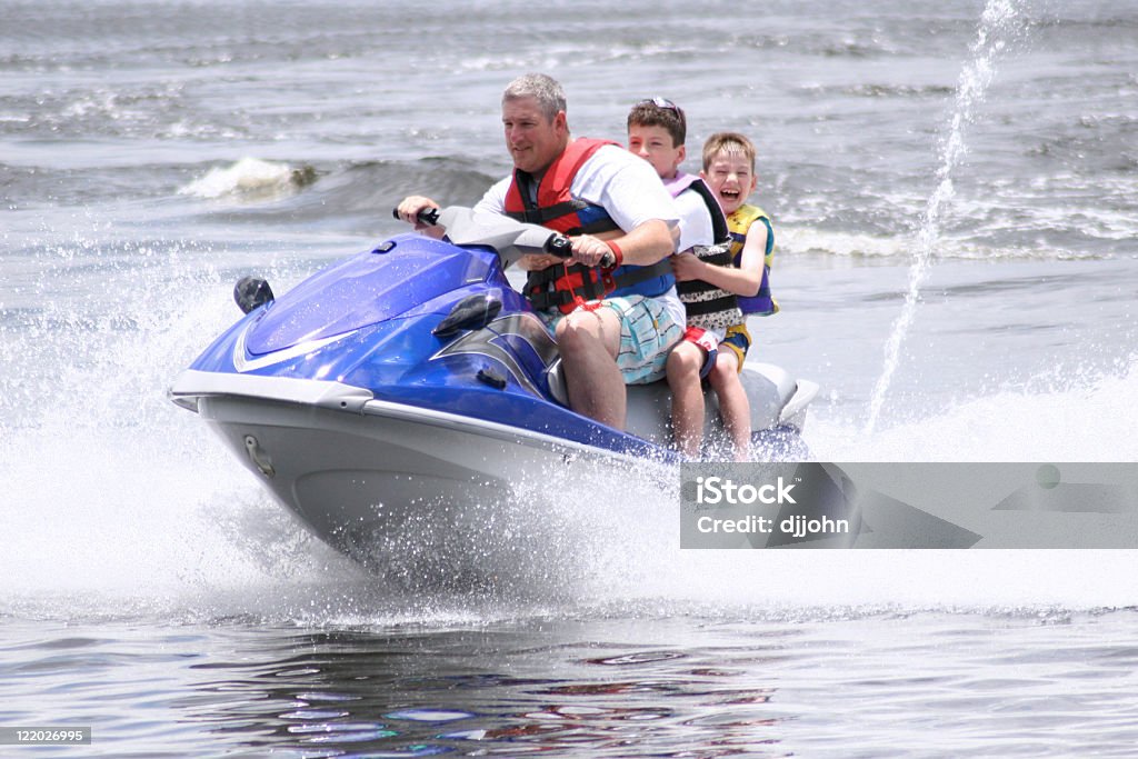 Padre E figli - Foto stock royalty-free di Moto d'acqua