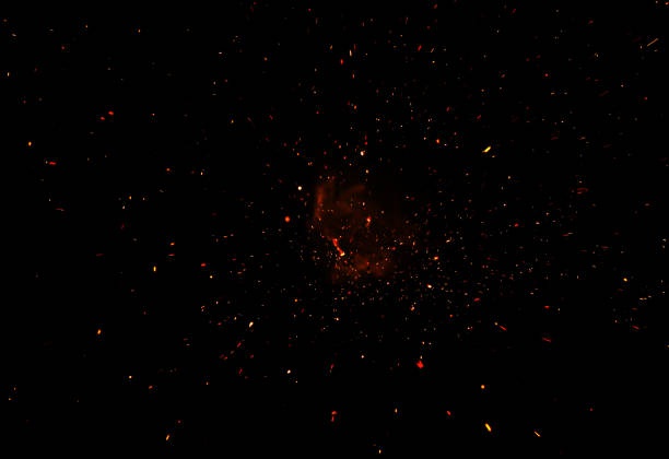 istock fire flames with sparks on black background 1220279591