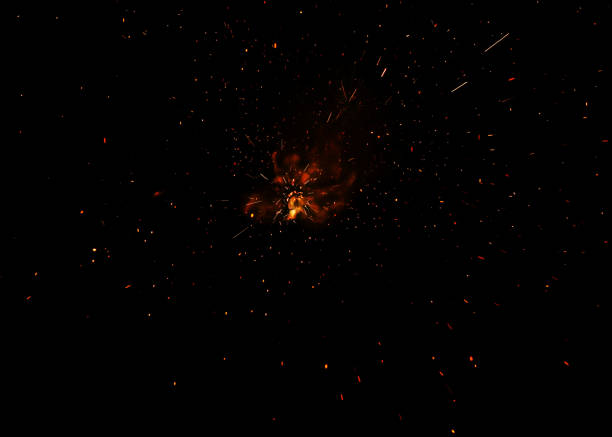 istock fire flames with sparks on black background 1220279669