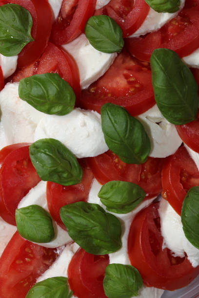 istock Italian Caprese Salad – Mozzarella with Tomato and Basil 1220280583
