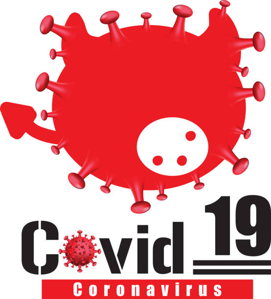 istock Covid-19 Coronavirus concept inscription typography design logo 1220282178
