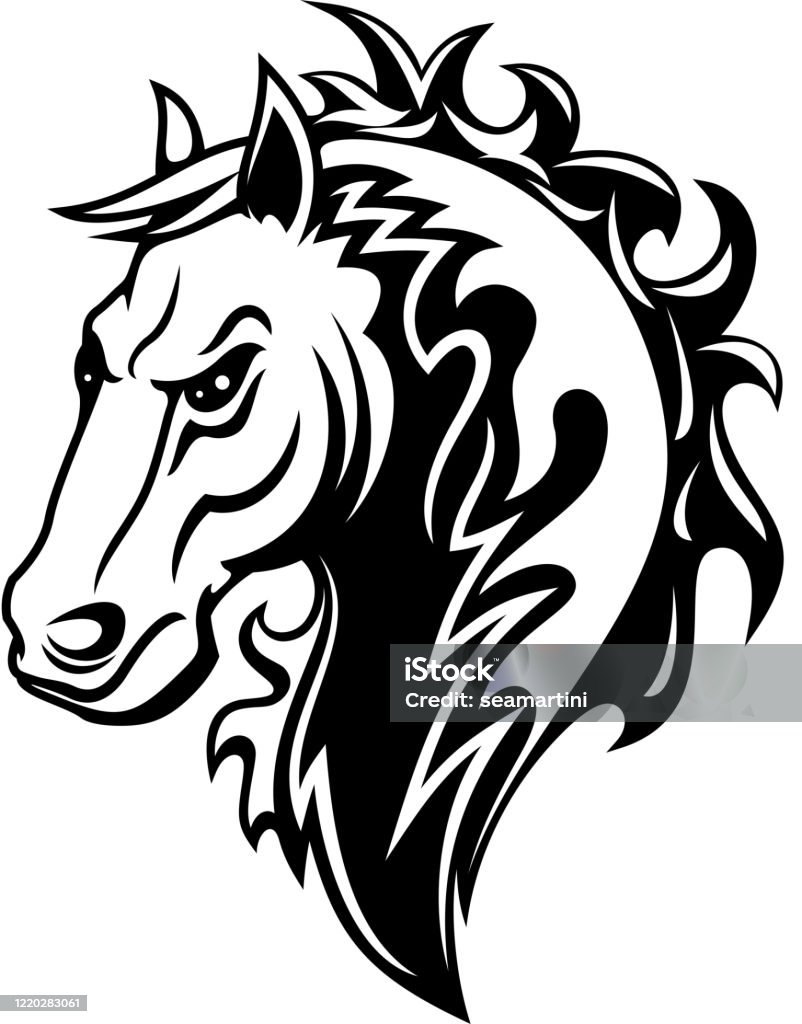 Biểu Tượng Động Vật Ngựa Hoặc Mustang Hình Xăm Và Linh Vật Hình ...