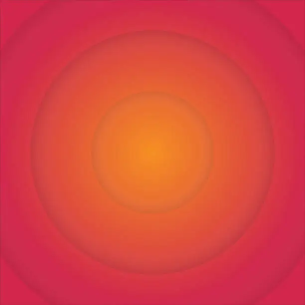Vector illustration of Orange and Red Sun Beam Circular Background.