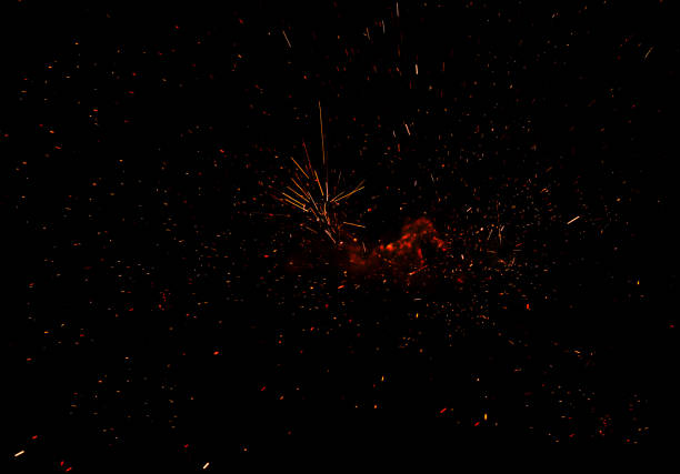 istock fire flames with sparks on black background 1220287275