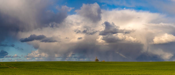 istock spectacular hail clouds rolling across the sky over the spring field 1220288819