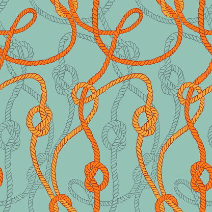 Twisted Rope Pattern Vector Seamless Pattern Made Of Twisted Ropes With Knots Stock ...