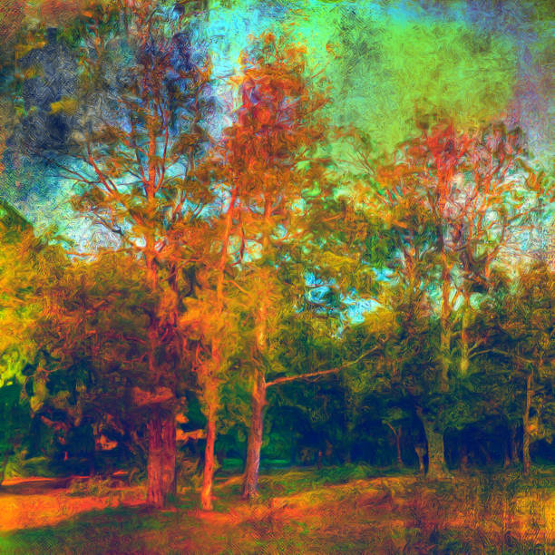 istock Oil landscape painting 1220289588