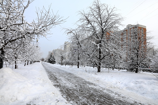 Winter in Moscow, Russia