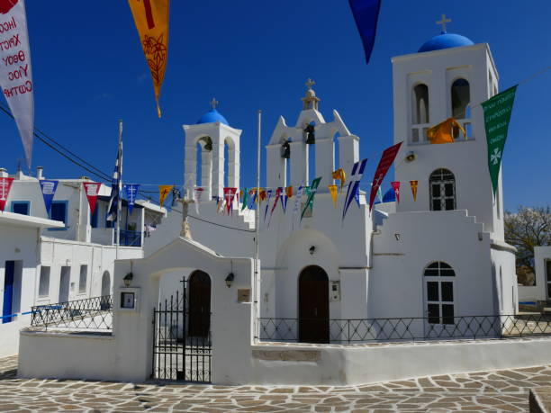 istock Church, Marmara, Paros island 1220293360