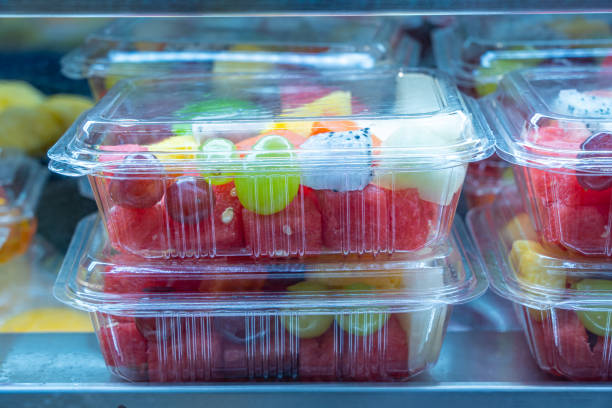 istock Colorful mixed fruit box for sale at dessert store 1220296082