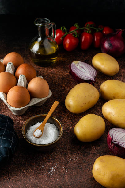 istock Spanish omelette tortilla ingredients 1220297253