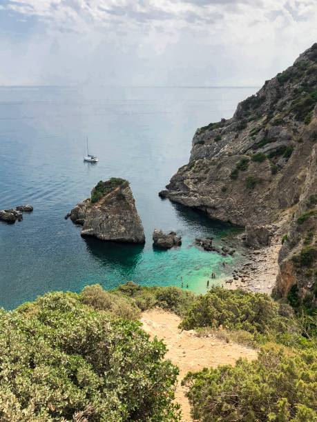 Bay of Panarea, Aeolian Islands, Sicily, Italy Panarea, Italy, Salina - Sicily, Island, Lipari Island panarea island stock pictures, royalty-free photos & images