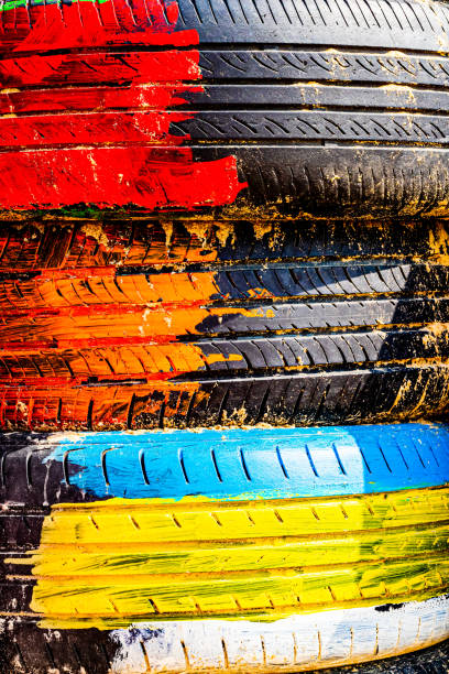 istock Colorful abstract background. Car tire texture. 1220302544