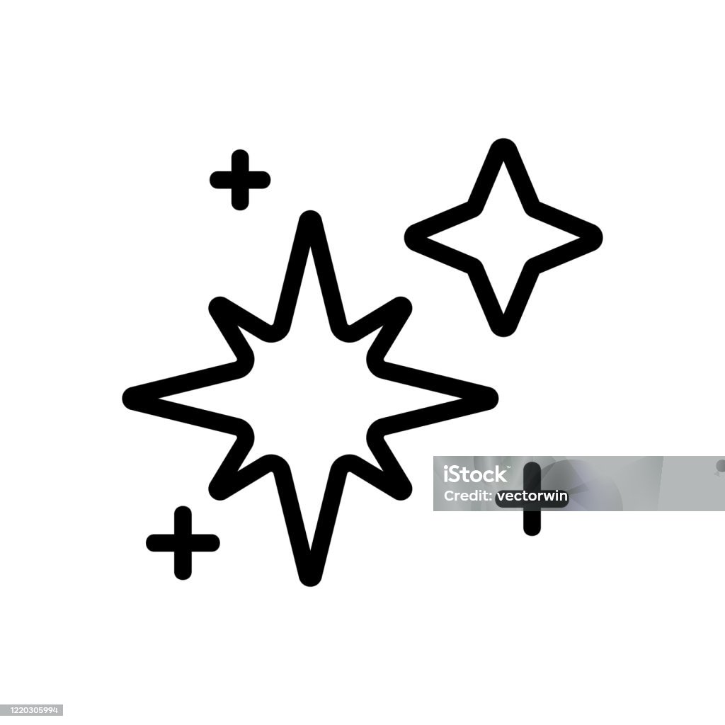 Klemme Sherlock Holmes Fejde Star Glitter Effect Icon Vector Outline Illustration Stock Illustration -  Download Image Now - iStock