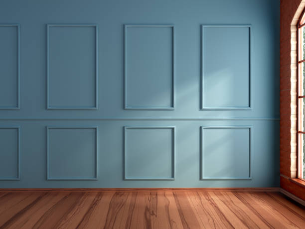 istock empty bright room with a window and sunbeams on the walls 1220315051