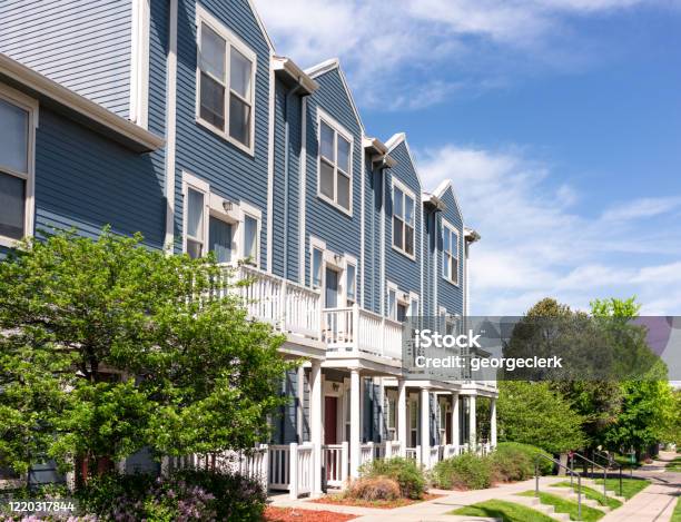 Properties In Denver Colorado Stock Photo - Download Image Now - Apartment, Building Exterior, Outdoors