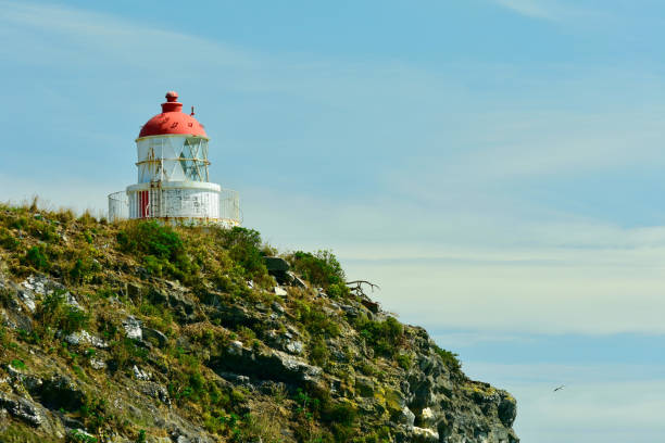 istock “Wild” sea shore: rugged coastal cliffs shaped by previous volcanic eruptions and earthquakes; crashing waves against the stony formations. A lonely light house on the top of the cliff. 1220319312
