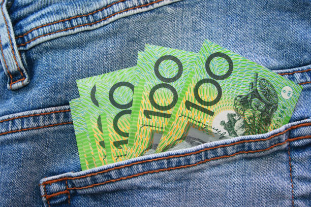istock Australian cash in jeans pocket 1220321864