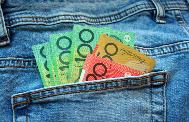 istock Australian cash in jeans pocket 1220322022
