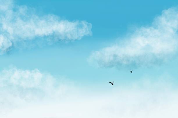 istock Color of sky with clouds for background, Soft clouds sky by hand drawn. 1220323640