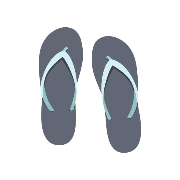 Flip-flop set on a white background. Rubber slippers. Vector illustration. Flip-flop set on a white background. Rubber slippers. Vector illustration. flip flop sandal beach isolated stock illustrations