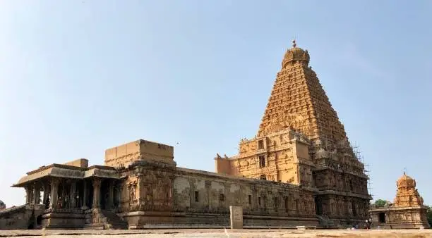 Brihadisvara temple was built by Raja Raja Chola-I in the early 11th Century, this temple is dedicated to Lord Shiva. This temple is entirely built by granite blocks and it is one of the "Great living Chola temples".