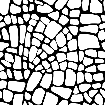 Abstract repeating geometric background with chaotic texture. Irregular blocks pattern. Seamless paving stone mosaic tracery.