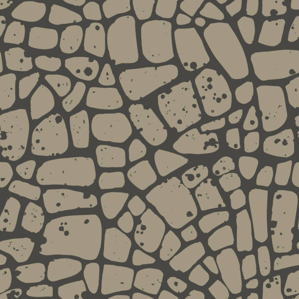 ilustraciones, imágenes clip art, dibujos animados e iconos de stock de patrón abstracto sin costuras hecho de formas geométricas - stone pebble rock backgrounds